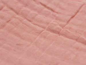 Blanket 120*120 Wrinkled Cotton Rosewood