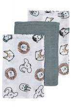 Load image into Gallery viewer, Hydrophilic Wash Cloths Animal Green (3 pcs)
