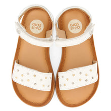 Load image into Gallery viewer, Sandal White &amp; Gold Stars
