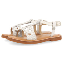 Load image into Gallery viewer, Sandal Braided White
