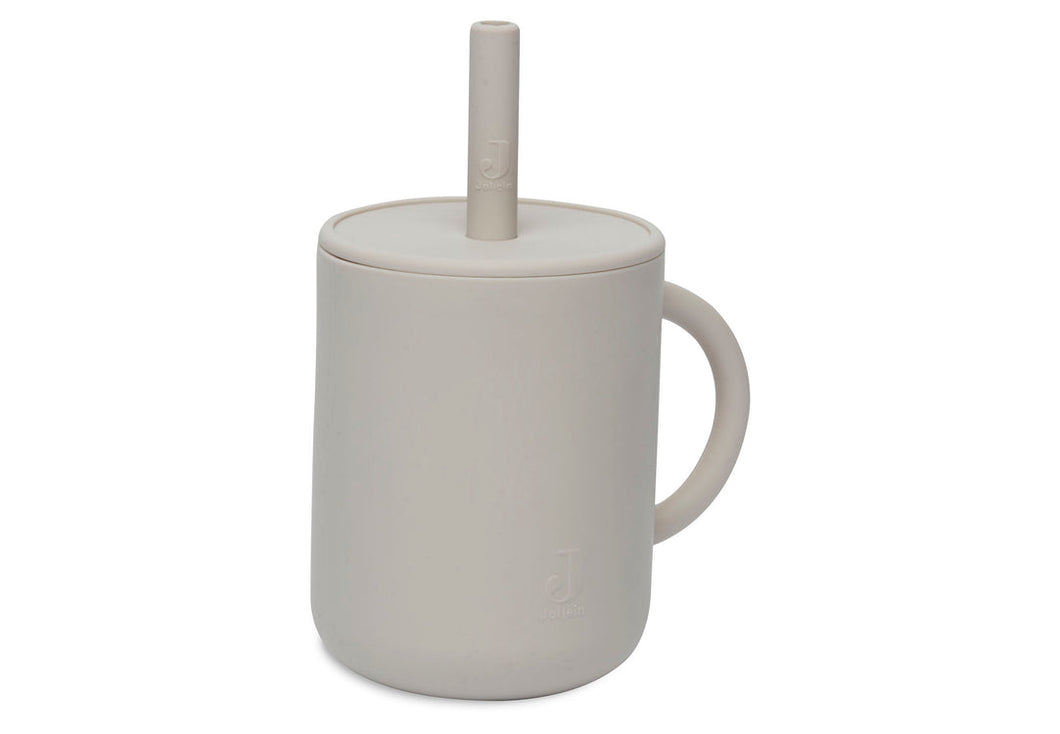 Cup Drinking Cup with Straw Silicone Nougat