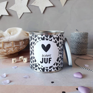 Blikje met Wikkel Bedankt Juf