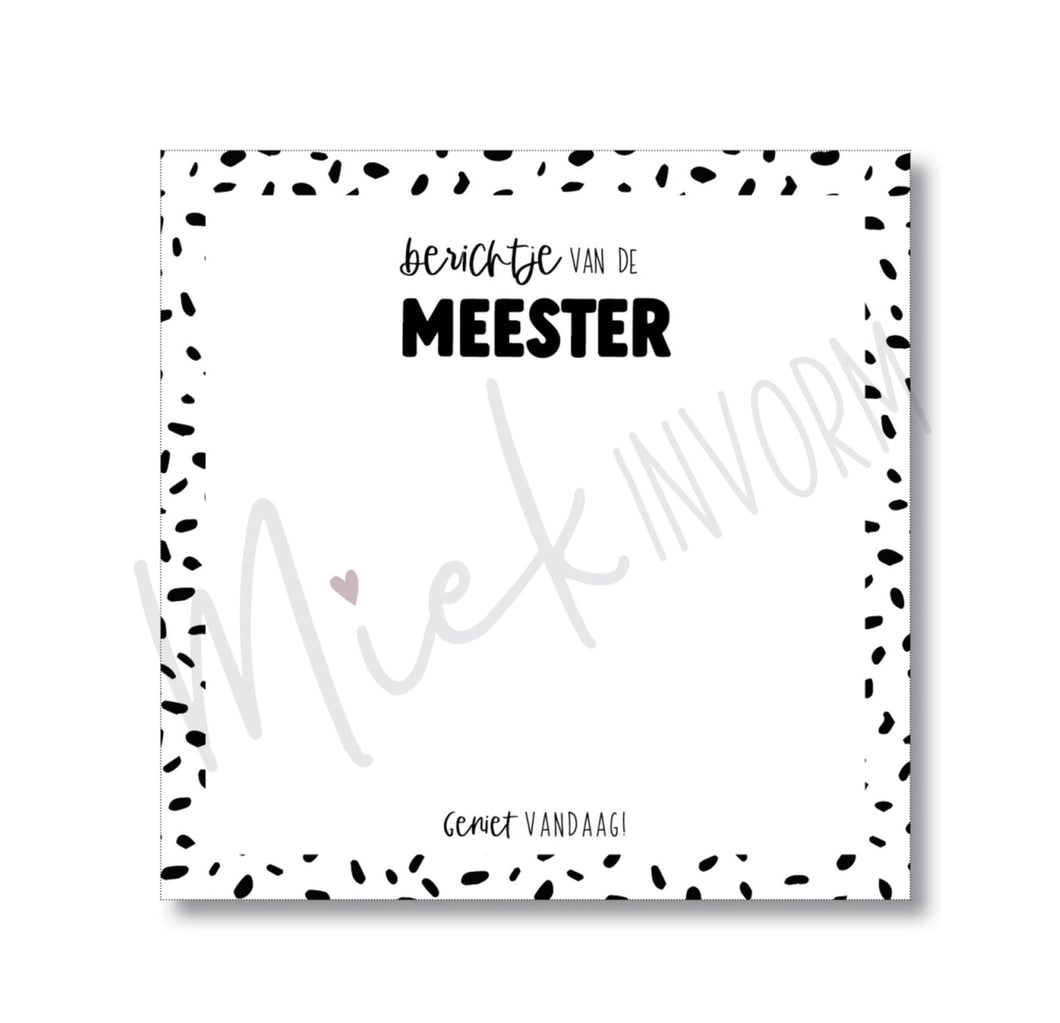 MV Post-it Notes Berichtje van de Meester