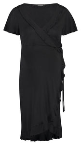 Maternity Dress Wrap Black