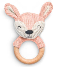 Load image into Gallery viewer, Teether &amp; Rattle Deer Pale Pink
