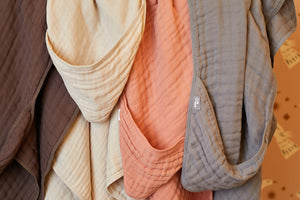 Hooded Towel 75x75 Wrinkled Cotton Nougat