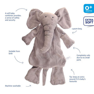 Cuddle flat plush toy - Elephant Elliot -Soft