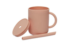 Load image into Gallery viewer, Cup Drinking Cup with Straw Silicone Pale Pink
