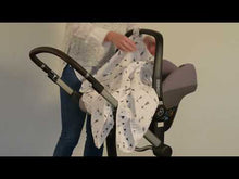 Load and play video in Gallery viewer, Sun Canopy Infant Carseat Indians Black &amp; White
