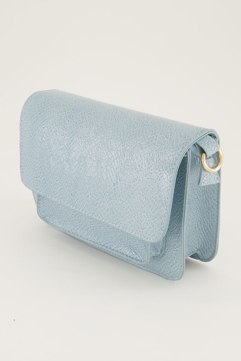 Bag Shoulderbag Croco Print Blue